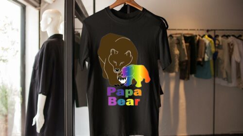 Lgbt Pride Papa Bear Rainbow Fathers Day t-shirt
